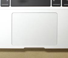Photo of a laptop trackpad